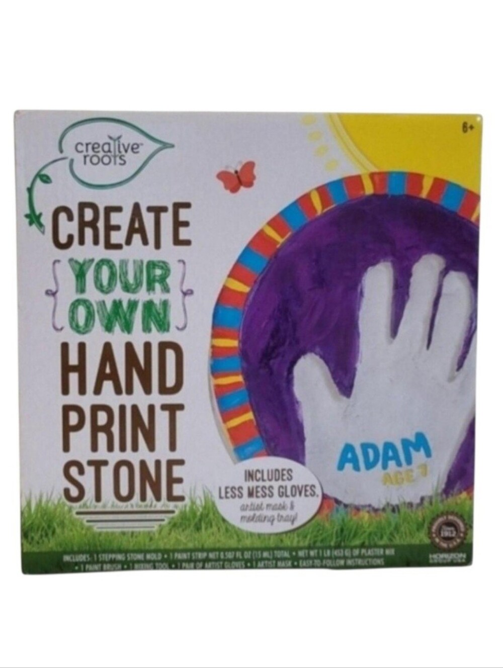 NEW Creative Roots Create Your Own Hand Print Stone Kit